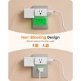 thumbnail image 3 of Adaptador de enchufe de pared LENCENT de 2 a 3 clavijas, 3 of 8