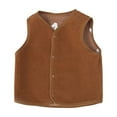 thumbnail image 5 of Favoffer Fall Unisex Kids' Reversible Fleece Vest Solid 2-Way Wear Coat Baby Warm Winter Casual Boys Girls Clothes for Daily Home Toddler 2-6Y, 5 of 6