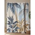 thumbnail image 4 of Watercolor Palm Trees Shower Curtain, Vintage Tree Scenery Waterproof Shower Curtain Set with 12 Hooks Lightweight Washable Fabric Shower Curtains for Bathroom 72x78 Inches, 4 of 6