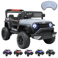 thumbnail image 1 of Camioneta Montable Eléctrica JOYKOO para Niños Luces y Bluetooth Música Control Remoto Doble Motor Modo Mecedora y Batería 12V - Gris, 1 of 7