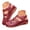 A-Red, variant on Womens Wedge Shoes Slingback Outdoor Walking Sandals with Arch Support Hollow Out Closed Toe Summer Leather Slide Shoe Grey 8.5