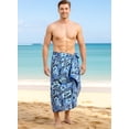 thumbnail image 3 of HAPPY BAY Men's Pareo Standard Surfing Sarong Full Beach Wrap One Size Sky, Hibiscus Summer Vacation Aloha, 3 of 5