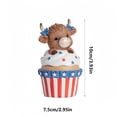 thumbnail image 2 of Nkmbld Patriotic Highland Cow Resin Figurines, 4th of July Farmhouse Tiered Tray Decorations for 250th Anniversary Home Kitchen Desk Table Shelf Decor, 2 of 8