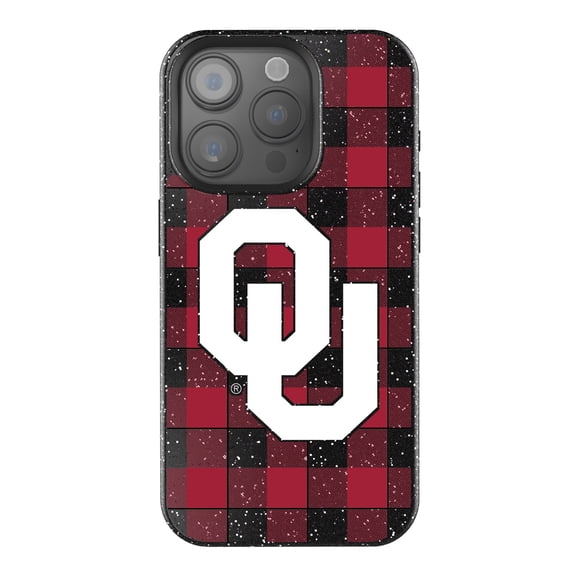 Keyscaper Oklahoma Sooners Plaid Bling iPhone Case