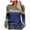 Blue, variant on Fair Isle Sweater for Women Crew Neck Striped Sweater Loose Comfortable Fall Winter Business Casual Outfits Pullover Knit Tops