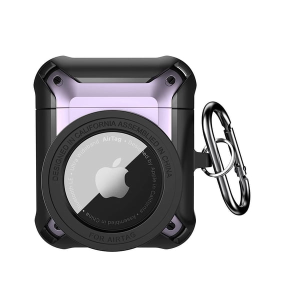 Case for Apple Airpods Pro 2nd Generation 2022 and AirTags Cover, 2 in 1 Rugged Protective Case for Men Women with Keychain Shockproof Skin for Airpods Pro 2 and Airtags