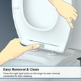thumbnail image 5 of R&T Round Toilet Seat Cover Soft Slow Close with Built-in Night Light White Plastic, 5 of 8