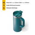 thumbnail image 3 of RTIC 16 oz Ceramic Lined Insulated Road Trip Travel Mug, Leak-Resistant Lid, Deep Harbor, 3 of 7