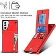 thumbnail image 4 of Crossbody Case for Samsung Galaxy S21 Plus 5G Case with Card Holder,Galaxy S21 Plus Wallet Case for Women Girl PU Leather Lanyard Strap Magnetic Clasp Kickstand ID Credit Card 6.7",Red, 4 of 17