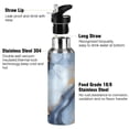 thumbnail image 3 of Yayeee 20oz Insulated Water Bottle Double Wall Stainless Steel with Flip Straw Lid, Abstract Marble Pattern, 3 of 7