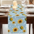 thumbnail image 3 of Table Runners 90 Inches Long Dress Scarves, Blue Yellow Sunflower Farmhouse Coffee/Dining/Kitchen Table Runner for Living Room, Summer Botanical Farmhouse Floral 13x90 Inch, 3 of 9