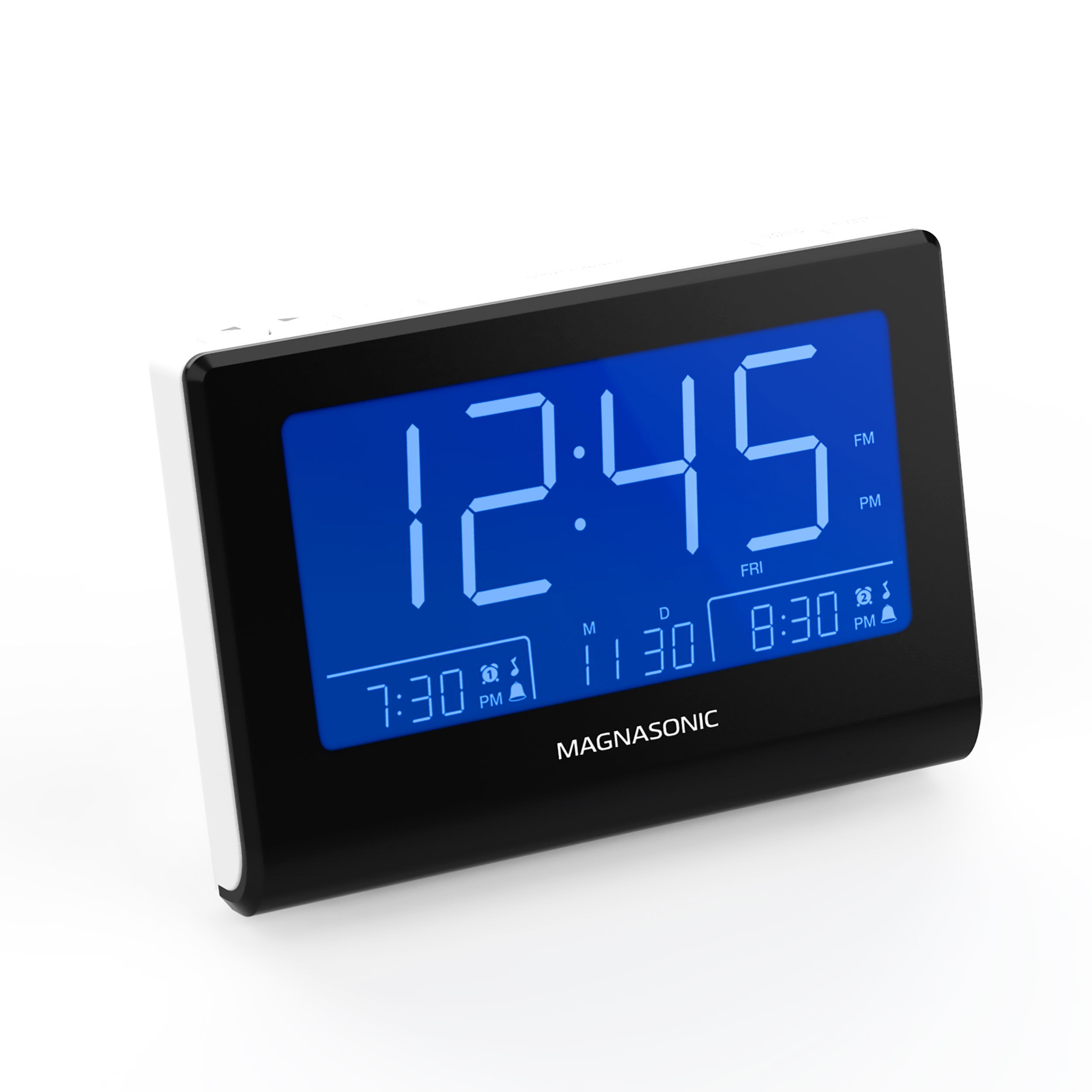 Magnasonic Alarm Clock Radio with Battery Backup, Dual Gradual Wake