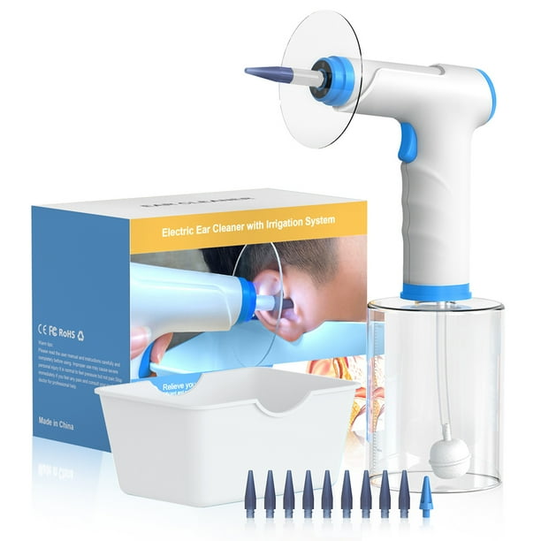 Vogacara Práctico kit de irrigación de oídos con 4 modos de presión para una fácil limpieza y eliminación de cera de los oídos, fácil de Cuerpo del baño