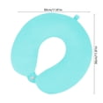 thumbnail image 3 of U-Shaped Neck Pillow for Travel & Office, Polyester Ergonomic Support with Snap Closure, 30x30x8cm in (Mint Green), 3 of 5