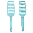 thumbnail image 5 of Unique Bargains 1Pc Wide Curved Vented Hair Brush Detangle Brush for Tangles and Knots Hair Brush for Men and Women Blue, 5 of 7