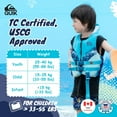 thumbnail image 2 of Quiksilver Child Life Jacket, US Coast Guard Approved PFD with Safety Strap, Boys 33 - 55 lbs, 2 of 7