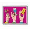 thumbnail image 2 of Stupell Industries Eat Drink Be Merry Neon Pink Comic Book Design Framed Wall Art by Ester Kay, 2 of 5