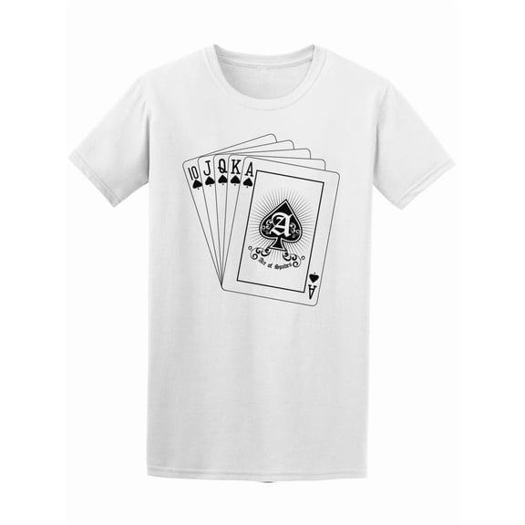 Playing Cards 10 J Q K A Tee Men's -Image by Shutterstock