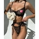 thumbnail image 4 of Conjunto de lencería erótica sexy de tres piezas con volantes transparentes blancos y anillo de acero de Europa y Estados Unidos, 4 of 6