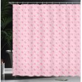 thumbnail image 3 of Ambesonne Unicorn Shower Curtain, Horned Horse Faces Lines, 69"Wx70"L, Pastel Pink and Pale Rose, 3 of 4