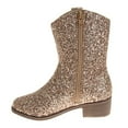 thumbnail image 3 of Kensie Girl Glittery Western Boots. (Little Kids Big Kids), Rose Gold Glitter, 12, 3 of 7