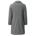 thumbnail image 4 of BVnarty Jacket for Women Solid Color Office Buttons Jacket Coat Outerwear Comfy Lounge Casual Lapel Long Sleeve Shacket Jacket Fall Fashion Gray XXL, 4 of 6