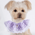 thumbnail image 4 of Pet Lace Collar Adjustable Cat Bandana Flower Bib Puppy Necktie Costume Decor Accessories for Cats and Small Dog - Purple, 4 of 5