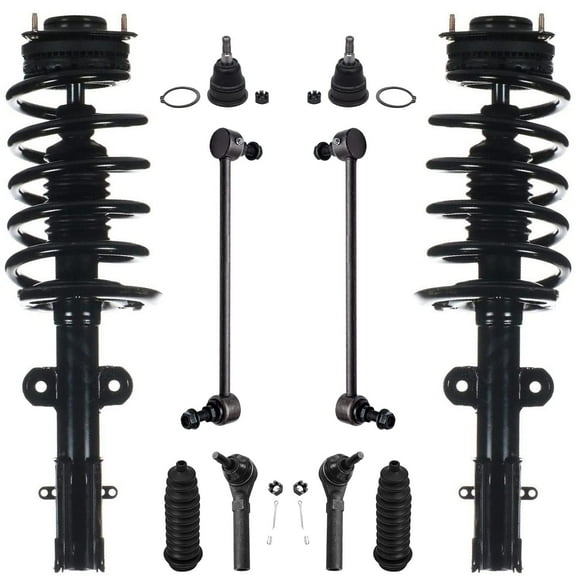 Detroit Axle - Front Struts & Coil Spring Suspension Kit Replacement for Chrysler Town & Country S Dodge Grand Caravan R/T GT Ram C/V