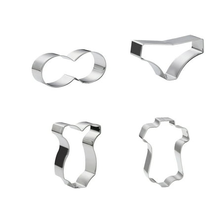 

KEVCHE 4-PieceFunny Stainless Steel Mold Animal Baker Child Diy Homemade Snack Idea - Silver
