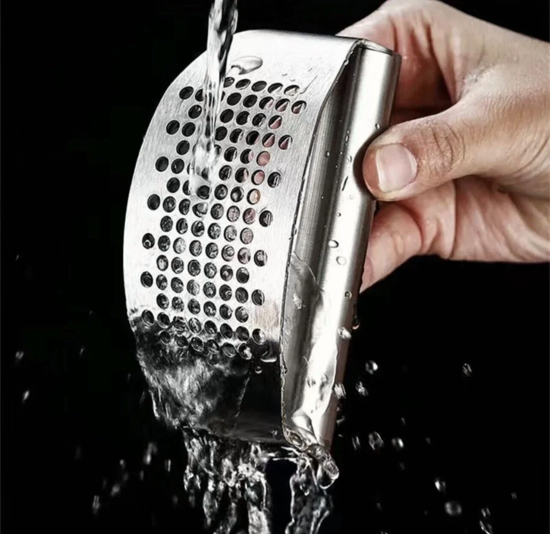 Manual Garlic Press Crusher Squeezer Tool Stainless Steel Masher Kitchen Tools