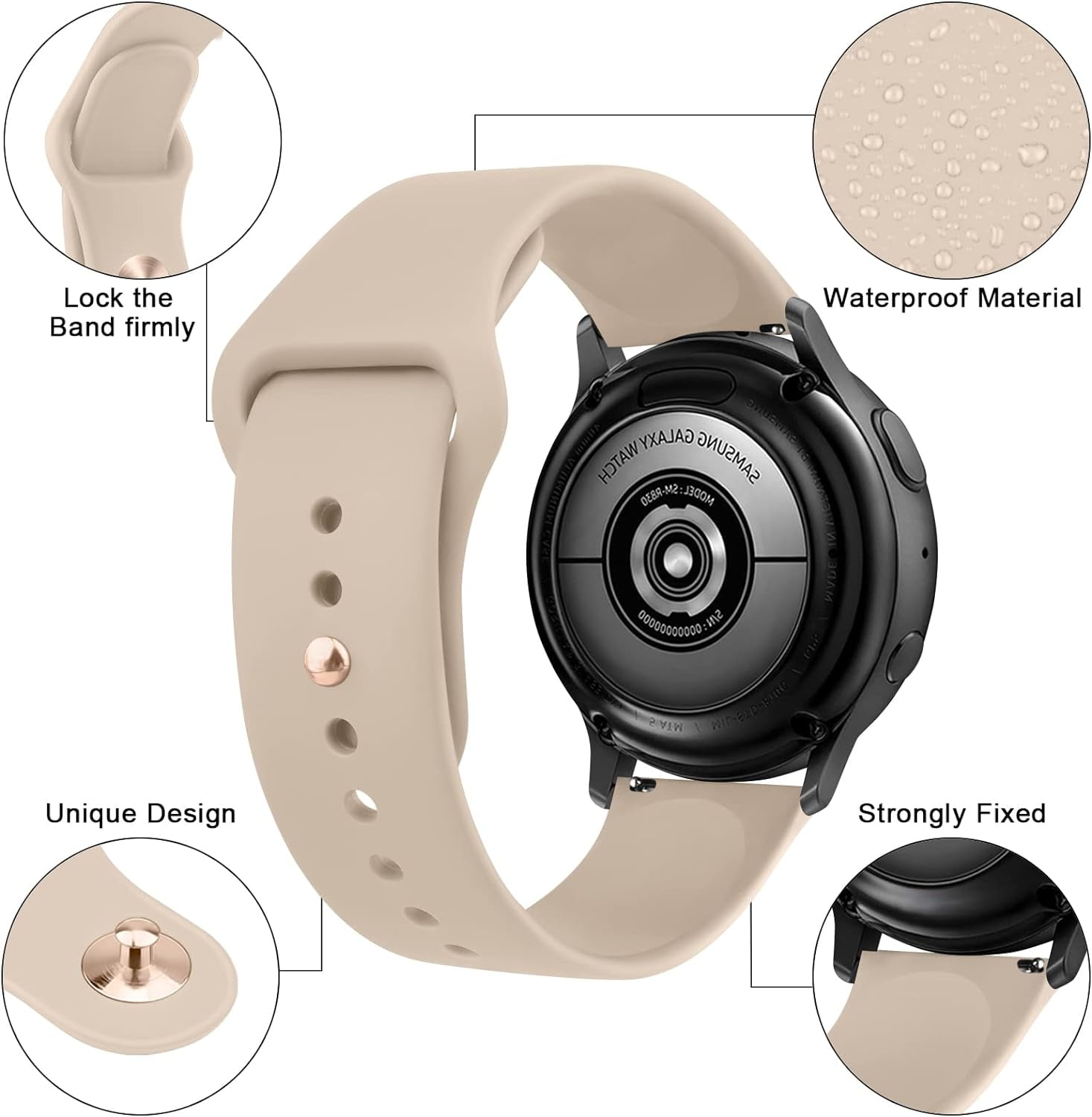 CRKMGS-Bands Compatible with 20mm Watch Bands, Quick Release Soft Silicone Sport Replacement Strap for Smartwatch with 20mm Watch Lugs for Women Men