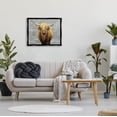 thumbnail image 2 of Stupell Industries Distressed Patterned Highland Cattle Graphic Art Jet Black Floating Framed Canvas Print Wall Art, Design by Ziwei Li, 2 of 8