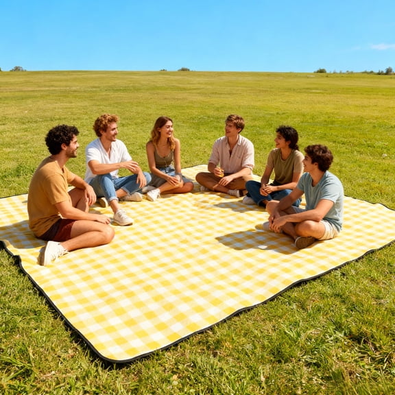 3-Layer Thickened Waterproof Picnic Mat - Outdoor Camping Tent Ground Mat & Spring Outing Seat Cushion, Durable Lawn Mat for Picnics & Hiking