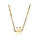 thumbnail image 1 of Un collar de oro con las iniciales de un nombre femenino de moda es un regalo para adolescentes femeninas, 1 of 5