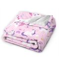thumbnail image 2 of Unicorn Throw Blankets, Gifts for Adult Blanket, Cozy Warm Flannel Blankets Throw for Home Decor Bed Couch 80"x60", 2 of 6