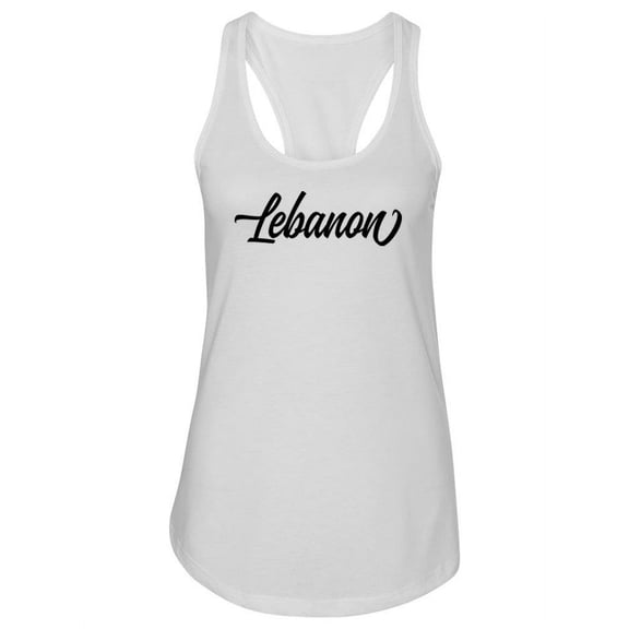 Lebanon Cursive  Tank Women -Image by Shutterstock, Female Large
