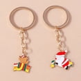 thumbnail image 4 of LLavero de árbol de Navidad esmaltado de dibujos animados para hombres y mujeres, llaveros de Papá Noel, colgantes de bolso, regalos de joyería hechos a mano, 4 of 4