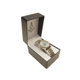 Masonic Analog Silver Gold Dress Wrist Watch Mens Accessories Mason Lodge Gift Masonic Analog Silver Gold Dress Wrist Watch Mens Accessories Mason Lodge Gift