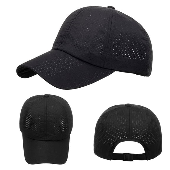Men'S Quick Dry Baseball Cap Mesh Curved Brim Snapback Hat Sun Protection Golf Ball Cap For Men Women Hiking Fishing Golf Sports Cap Breathable Running Trucker Hat Athletic Fitted Cap Plain Hat