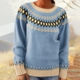 thumbnail image 2 of LUOGENLI Chandails Cardigan pour Femmes Grande Taille Tricot Manches Longues Décontracté Ample Automne Hiver Doux Confortable Col Rond pour Usage Quotidien Bleu Ciel Taille g, 2 of 4