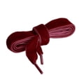 thumbnail image 3 of Cordones Planos de Terciopelo Allegra K 0.6 pulgadas de Ancho Rojo Vino 80cm, 3 of 6