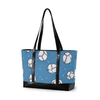 FORMRS Laptop Tote Bag for Women with 15.6" Computer Compartments Handbag, Baseballs Pattern