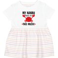 thumbnail image 3 of Inktastic Nanny Loves Me Grandson Girls Baby Dress, 3 of 5