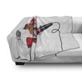 thumbnail image 3 of Popstar Party Soft Flannel Fleece Throw Blanket, Jack Russel Dog Sunglasses Crazy Hat and Bowtie Singing Birthday Song, Cozy Plush for Indoor and Outdoor Use, 50" x 70", Multicolor, by Ambesonne, 3 of 6