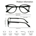 thumbnail image 7 of 3 Pack Reading Glasses Stylish Spring Hinged Round Readers for Men and Women, 7 of 7