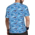thumbnail image 2 of Wukai Blue Fish Print Men's Short-Sleeved Mesh T-Shirt,Quick-Dry Short Sleeve Workout T-Shirt-3X-Large, 2 of 8