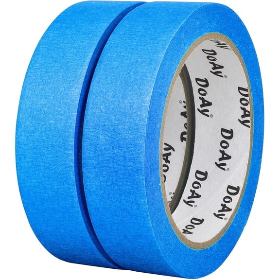 2 Pack Blue Painters Tape - Masking Tape 1 Inch Wide - Multi-Surface, Smart Adhesion, Indoor & Outdoor - 180FT Total - Paint Tape for DIY, Labeling, Art, Car, General Purpose (#3910)