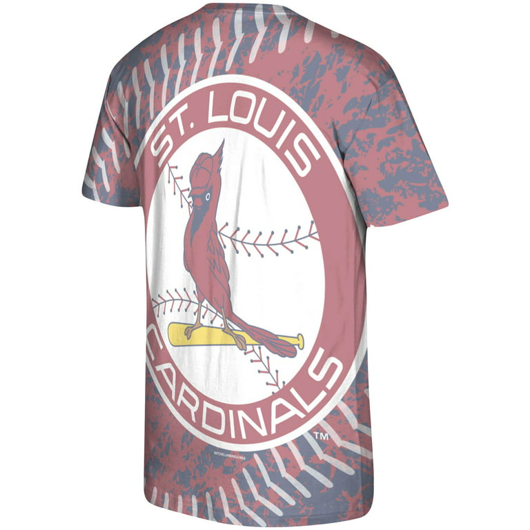 Men's Mitchell & Ness Red St. Louis Cardinals Historic Logo Jumbotron  T-Shirt 