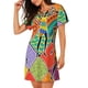 thumbnail image 2 of Fotbe Dancing African Womans Bata de Dormir para Mujer con Estampado, Camisón de Algodón de Manga Corta, Ropa de Dormir Casual, 2 of 6