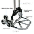 thumbnail image 6 of Stair Climbing Cart, Portable Folding Aluminium Hand Truck, 330 Ibs Load Capacity Folding Cart with Telescoping Handle, 6 Wheels & Bungee Cord, All Terrain Stair Climber Dolly for Luggage, Heavy Duty, 6 of 8